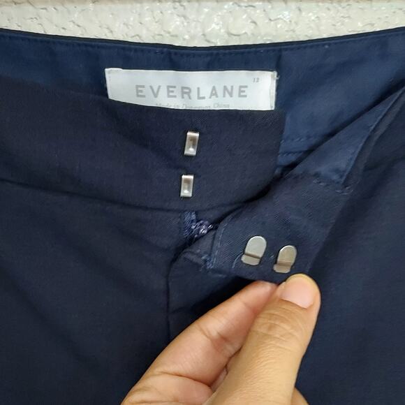 Everlane Navy Wool Blend Ankle Pants Size 12 - Picture 6 of 12